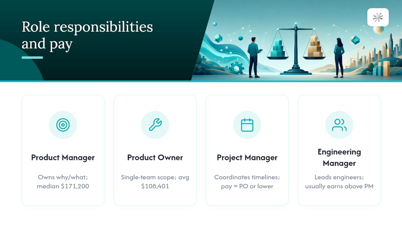 Comparison of four product and management roles