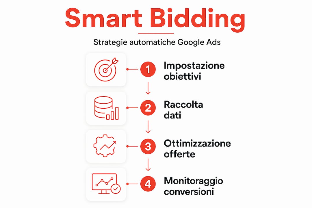 Come funziona Google Ads spiegato per imprenditori 2 Infografica: come funziona lo Smart Bidding su Google Ads, spiegato passo dopo passo