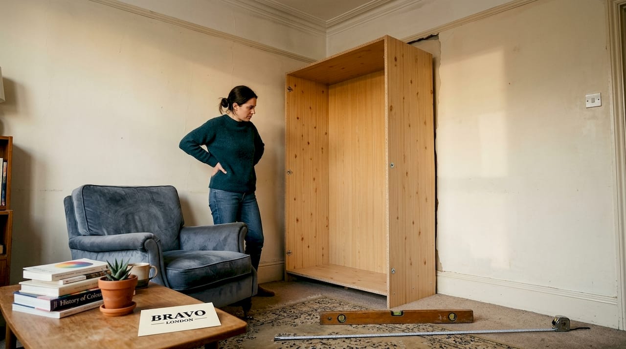 Flatpack wardrobe poorly fitting uneven room gaps