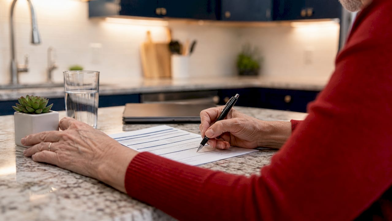 Hands completing supplemental dental insurance form