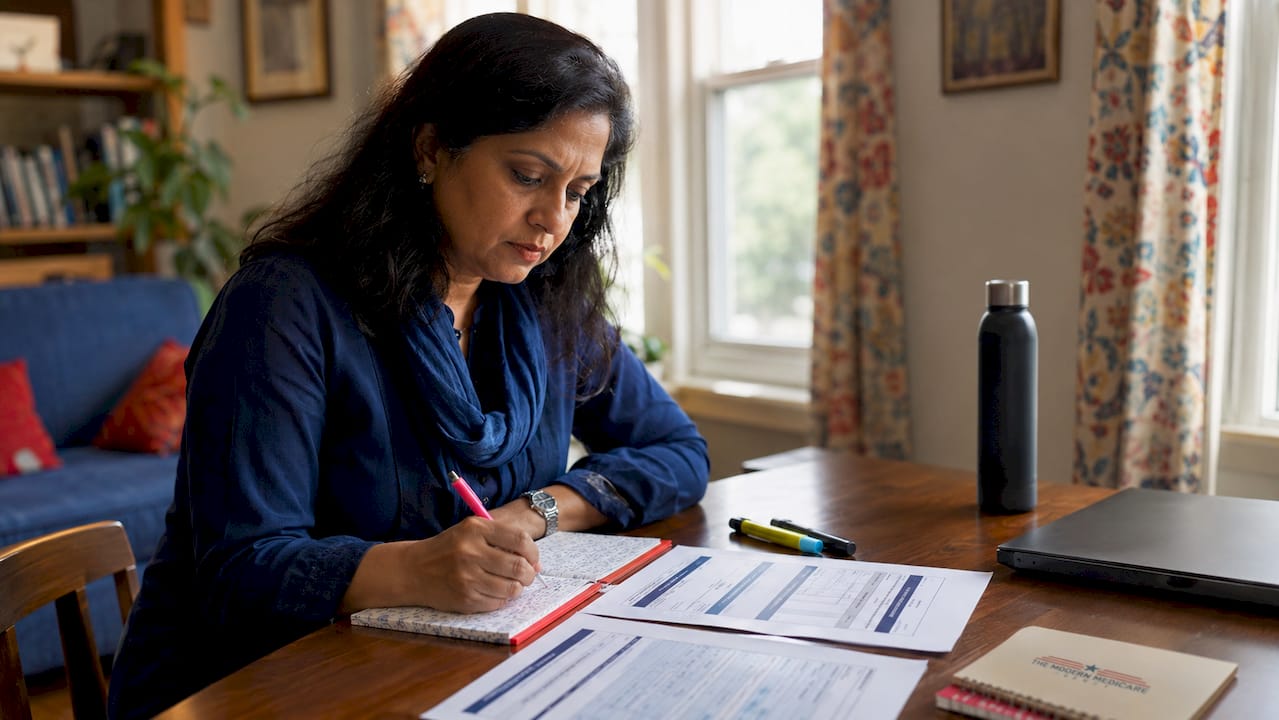 Woman comparing Medicare Supplement plan types