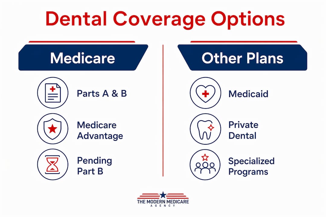Infographic comparing dental insurance options for disabilities