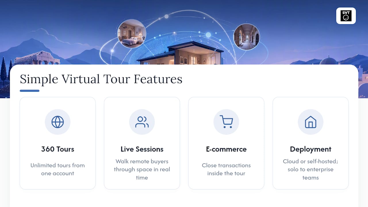 Simple Virtual Tour covers every step in this guide — overview diagram