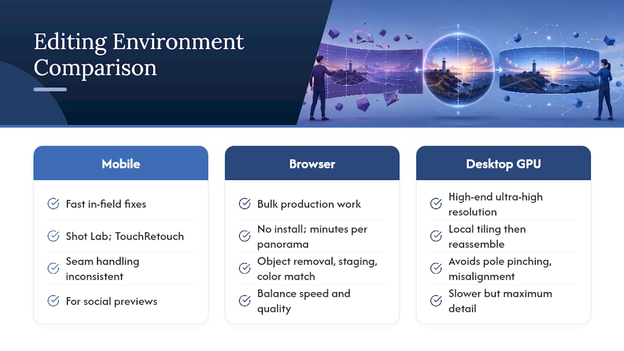 Should You Edit on Mobile, Desktop, or in the Browser? — overview diagram