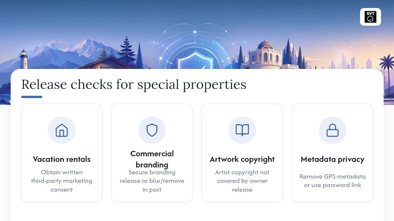 Four virtual tour release risk categories