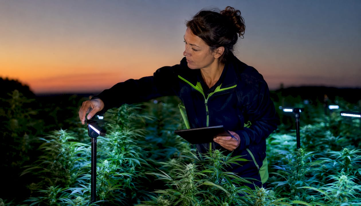 Cultivation manager adjusting under-canopy lighting