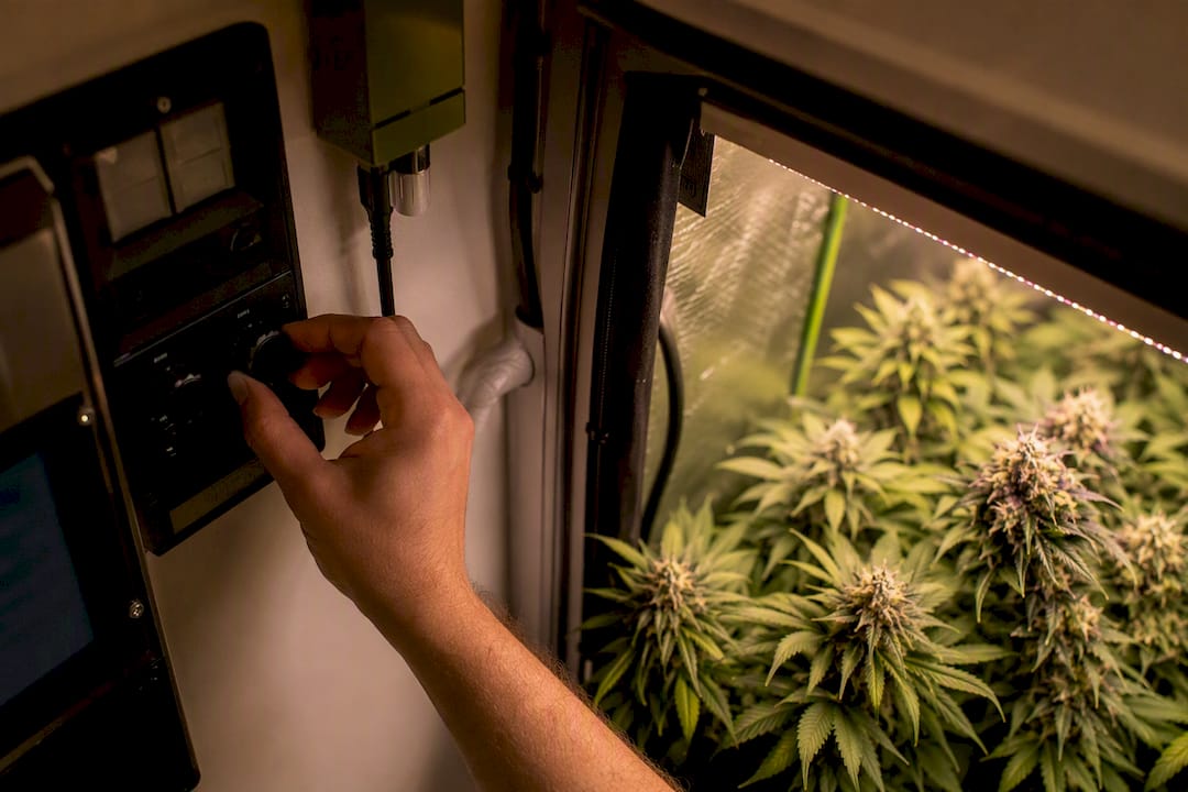 Adjusting environmental control in grow room