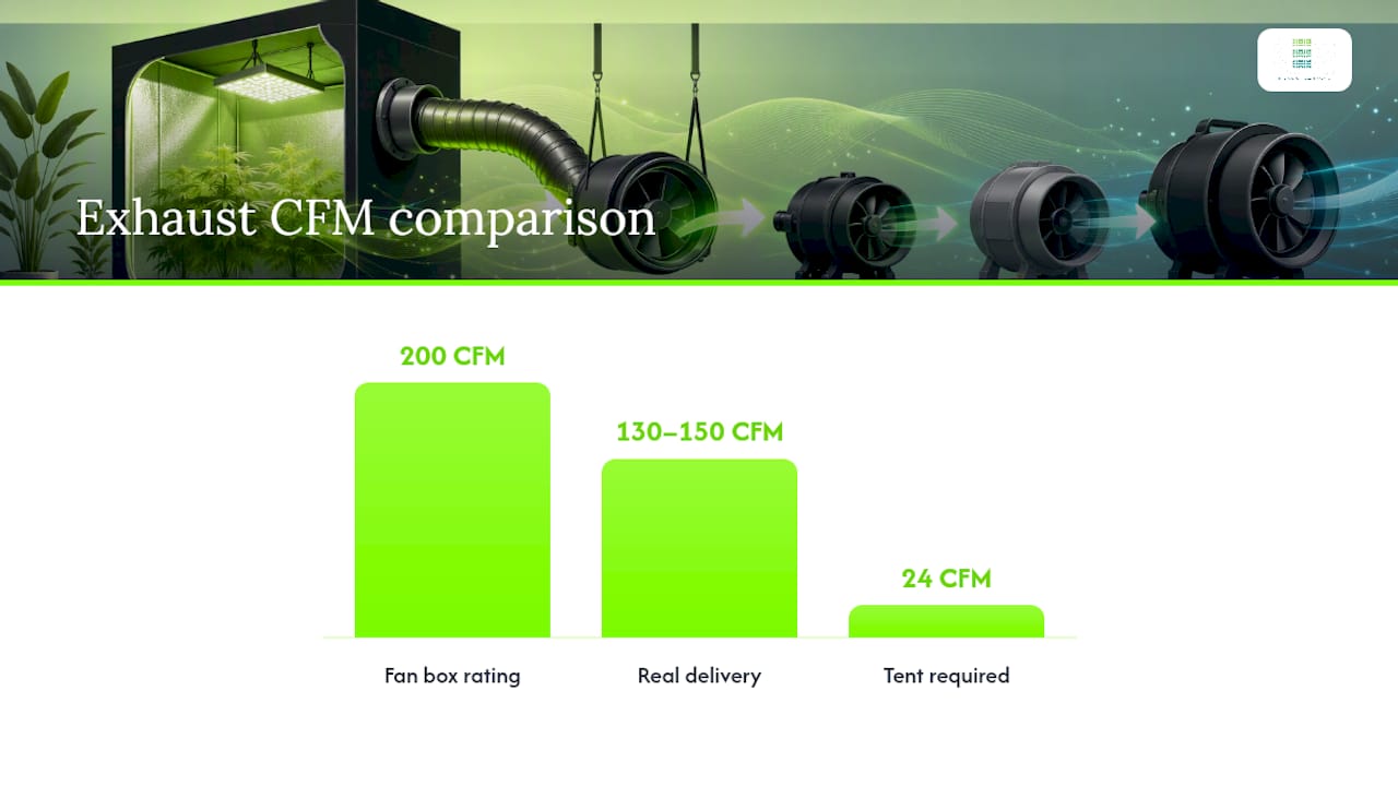 Diagram of exhaust CFM and intake area calculation