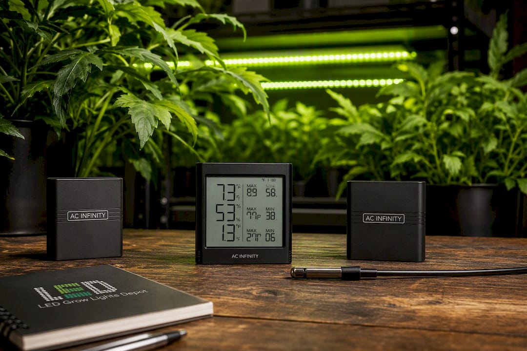 AC Infinity Mini Smart Thermo-Hygrometer A2 with Data App | Integrated Sensor Probe