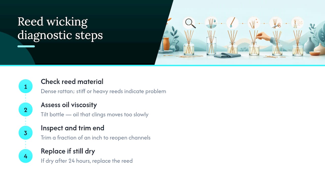 Three causes of poor reed diffuser wicking