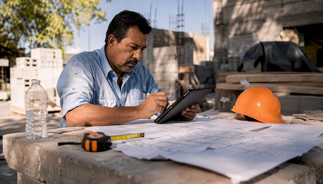 Subcontractor using digital takeoff on tablet
