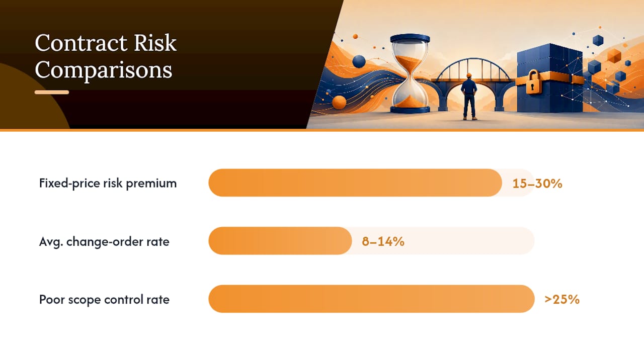 Construction contract risk percentages compared