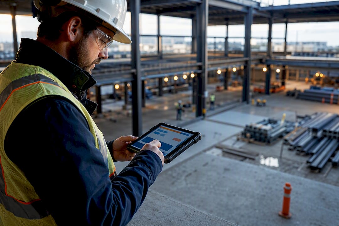 Coordinator consolidating construction project data