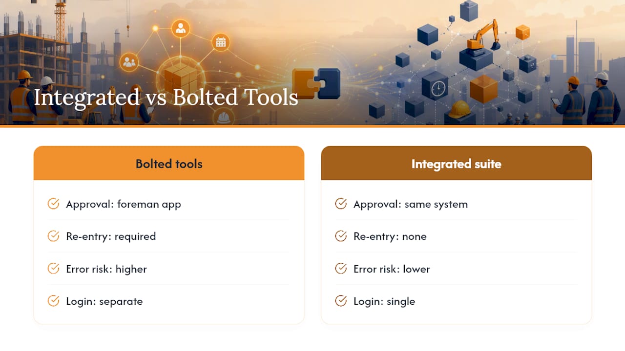 Why Integrated Systems Beat Bolted-Together Tools — overview diagram