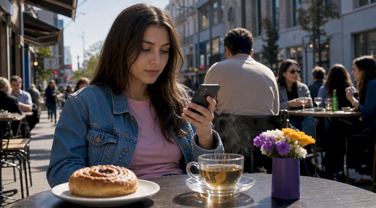 User engaging with P2P payment app on smartphone