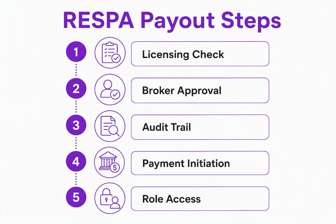 Infographic of RESPA compliant payout steps