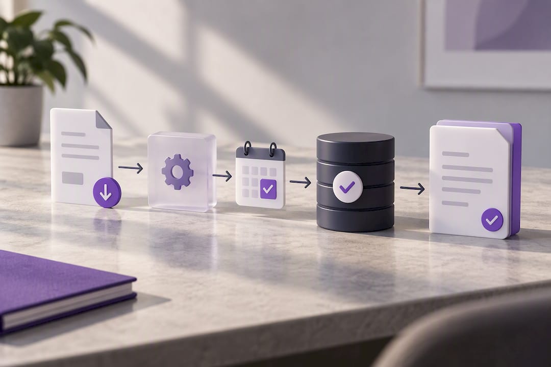 Automated escrow receipt tracking process