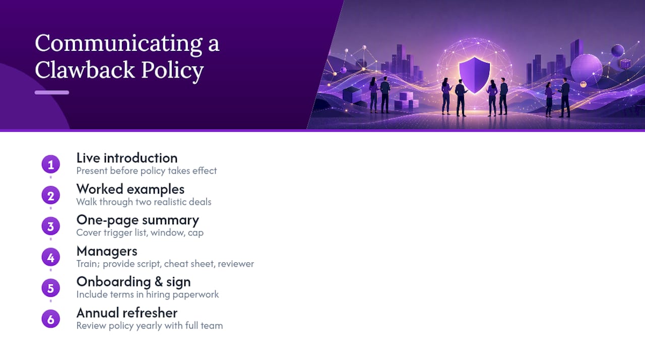 How Do You Communicate a Clawback Policy to Sales Teams? — overview diagram