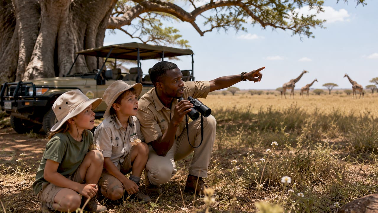 Come le guide safari insegnano ai bambini a conoscere la natura e gli animali selvatici