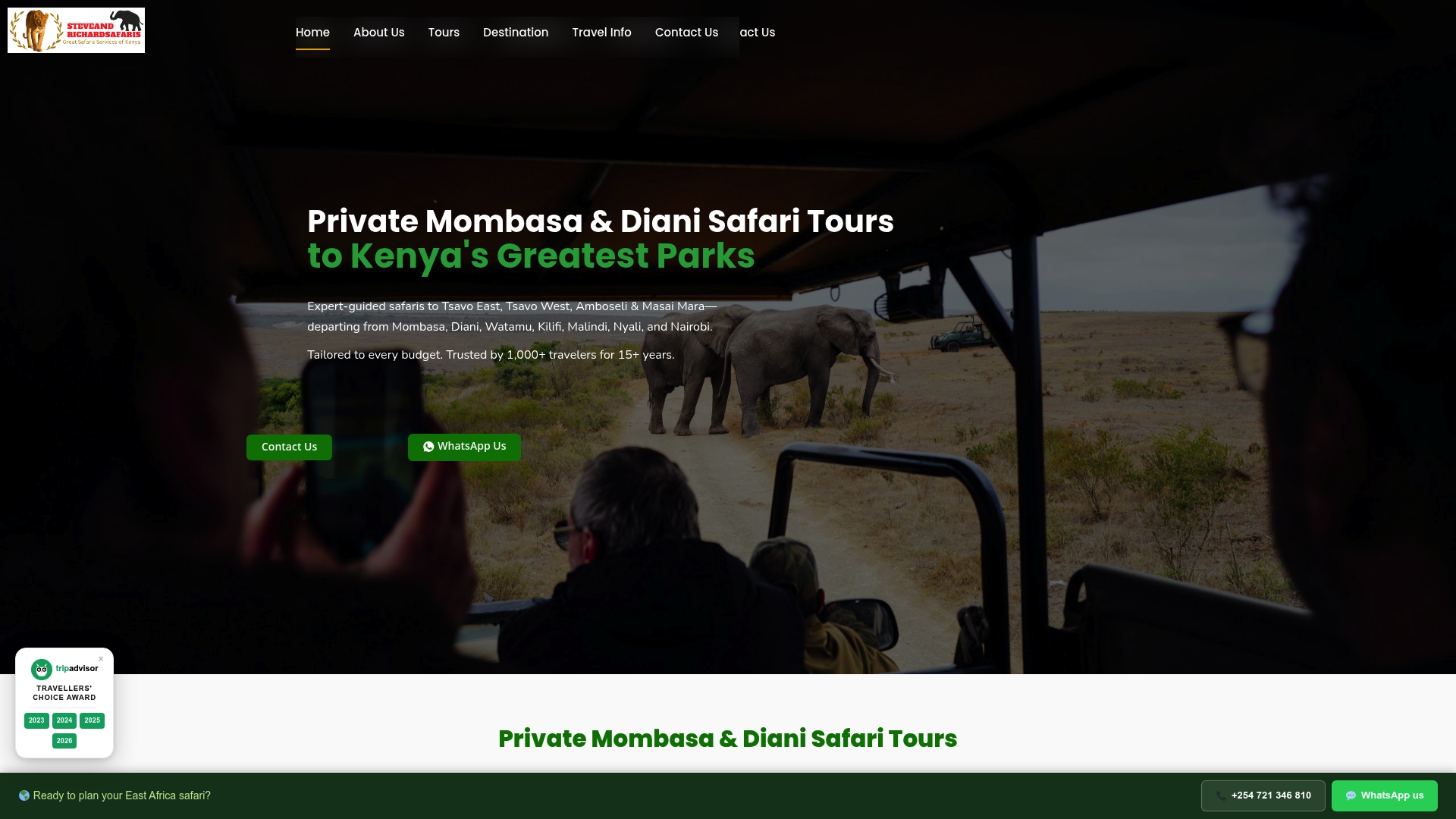 https://steveandrichardsafaris.com  tour operator kenya