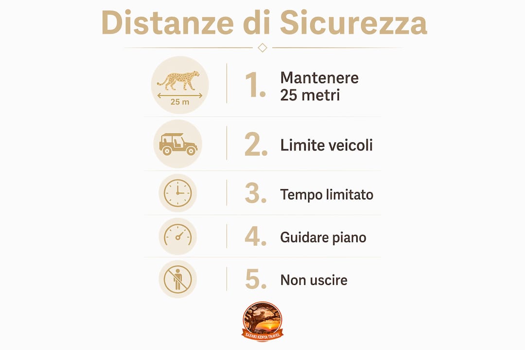 Infografica: tutto quello che devi sapere sulle regole di sicurezza durante un safari in Kenya