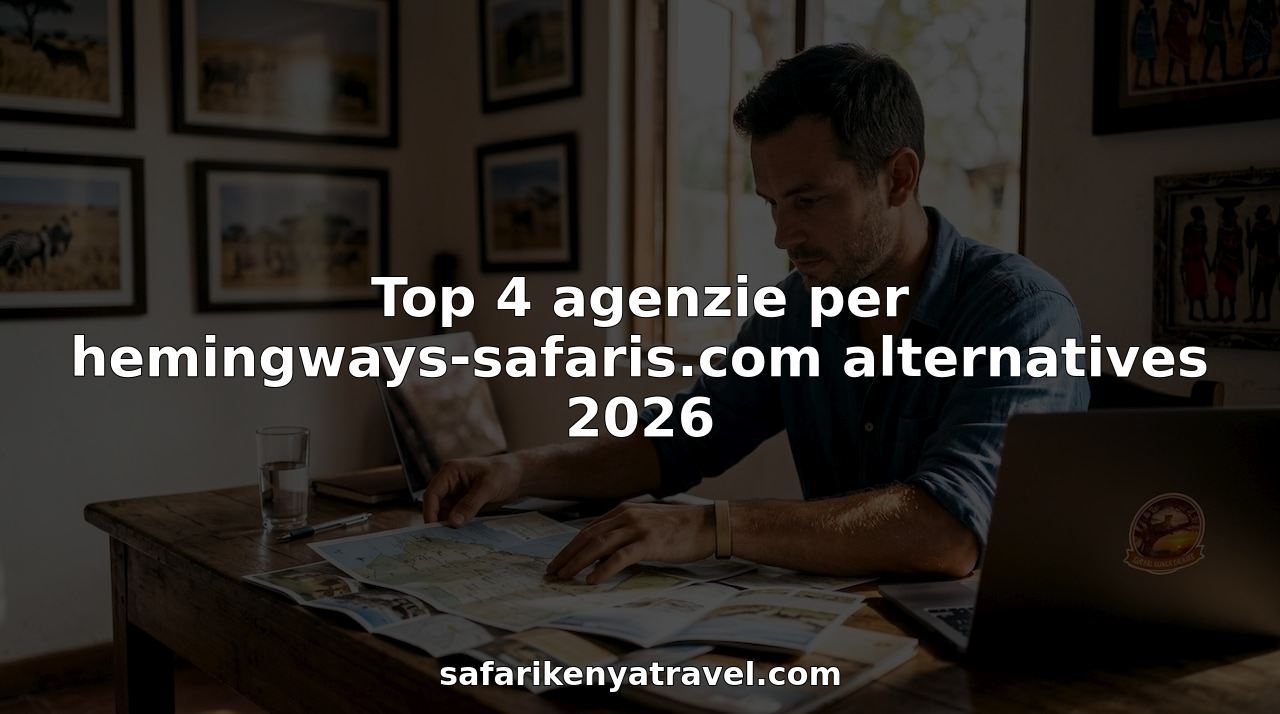 Un agente di viaggi sta preparando itinerari per safari, seduto alla sua scrivania e selezionando le migliori esperienze per i clienti.