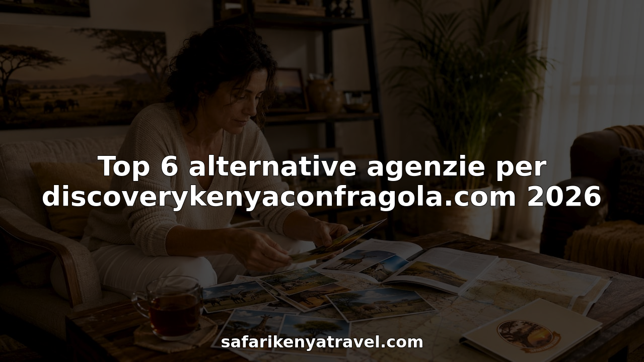 Una donna sta organizzando un viaggio safari, sfogliando brochure e consultando cartine per scegliere le tappe più affascinanti.