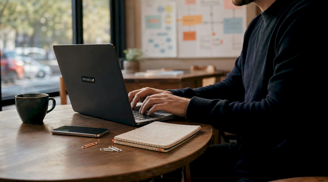 Hands typing code related to web crawling process