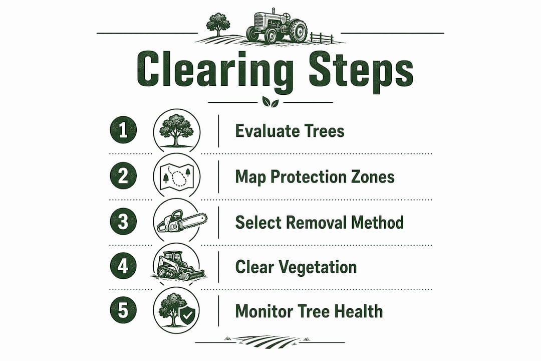 Step-by-step clearing process infographic