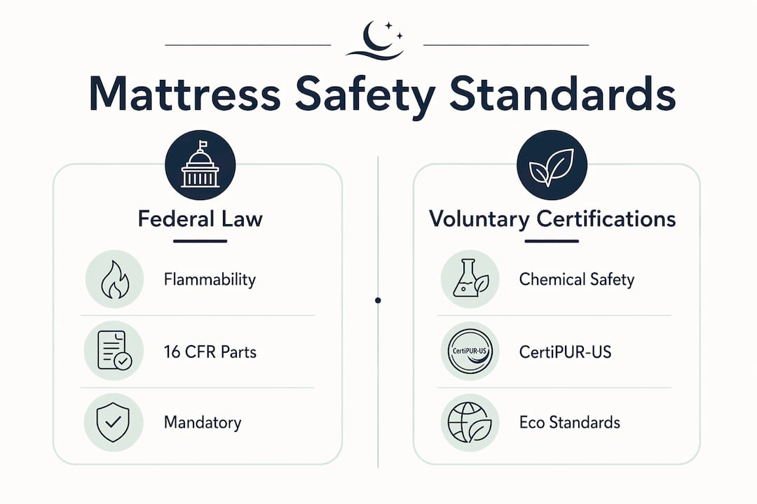 Comparison of US mattress federal law and voluntary certifications