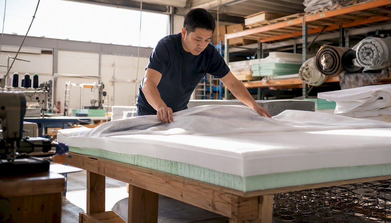 Mattress assembly in local workshop