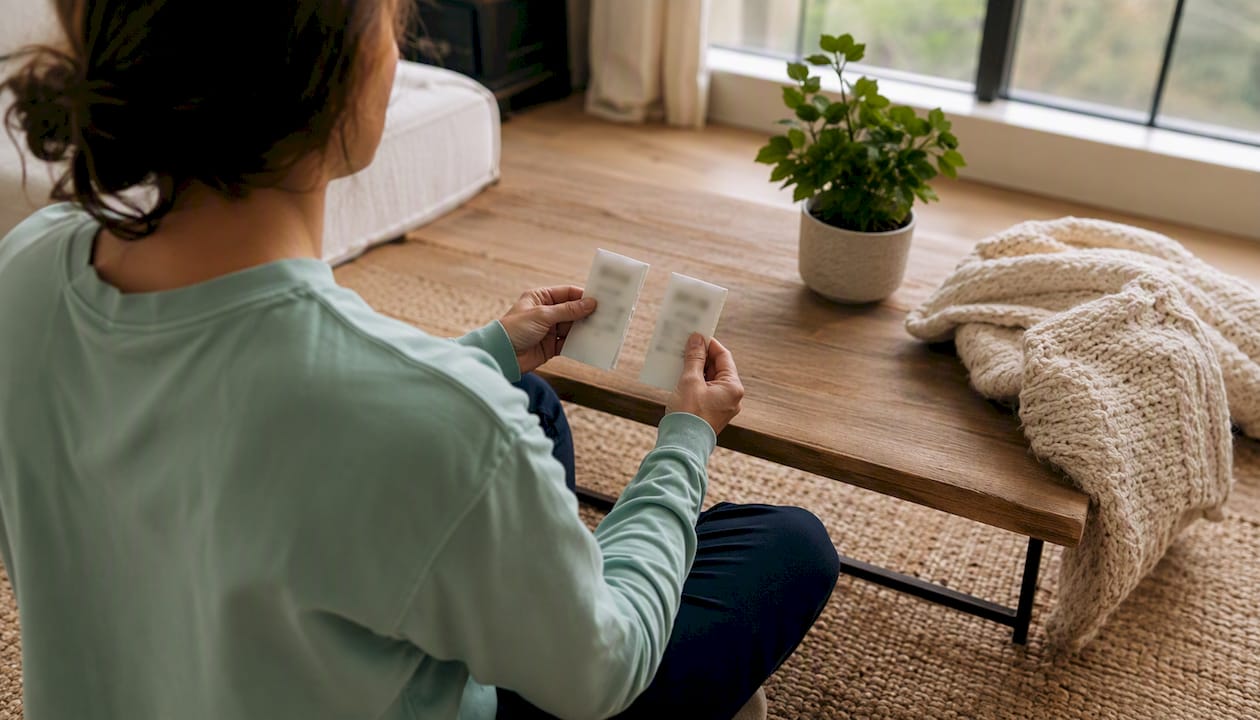 Hands holding mattress size tags confusion