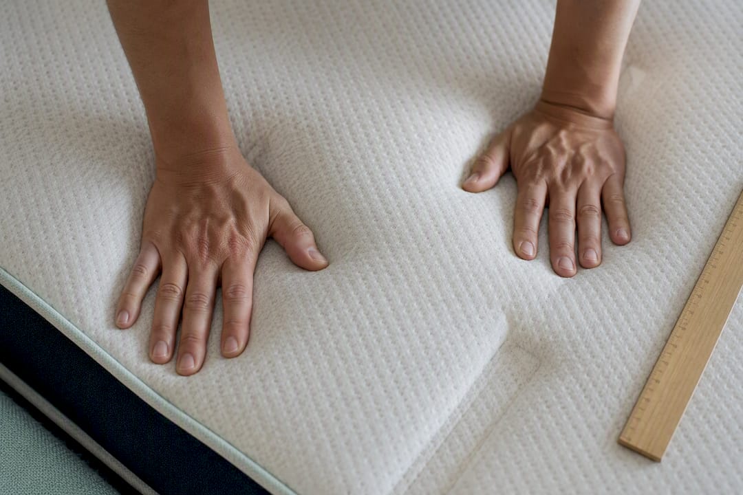 Hand testing mattress foam recovery