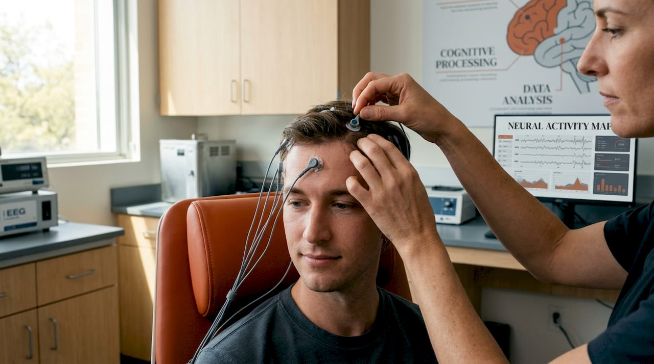 EEG brainwave recording during meditation study