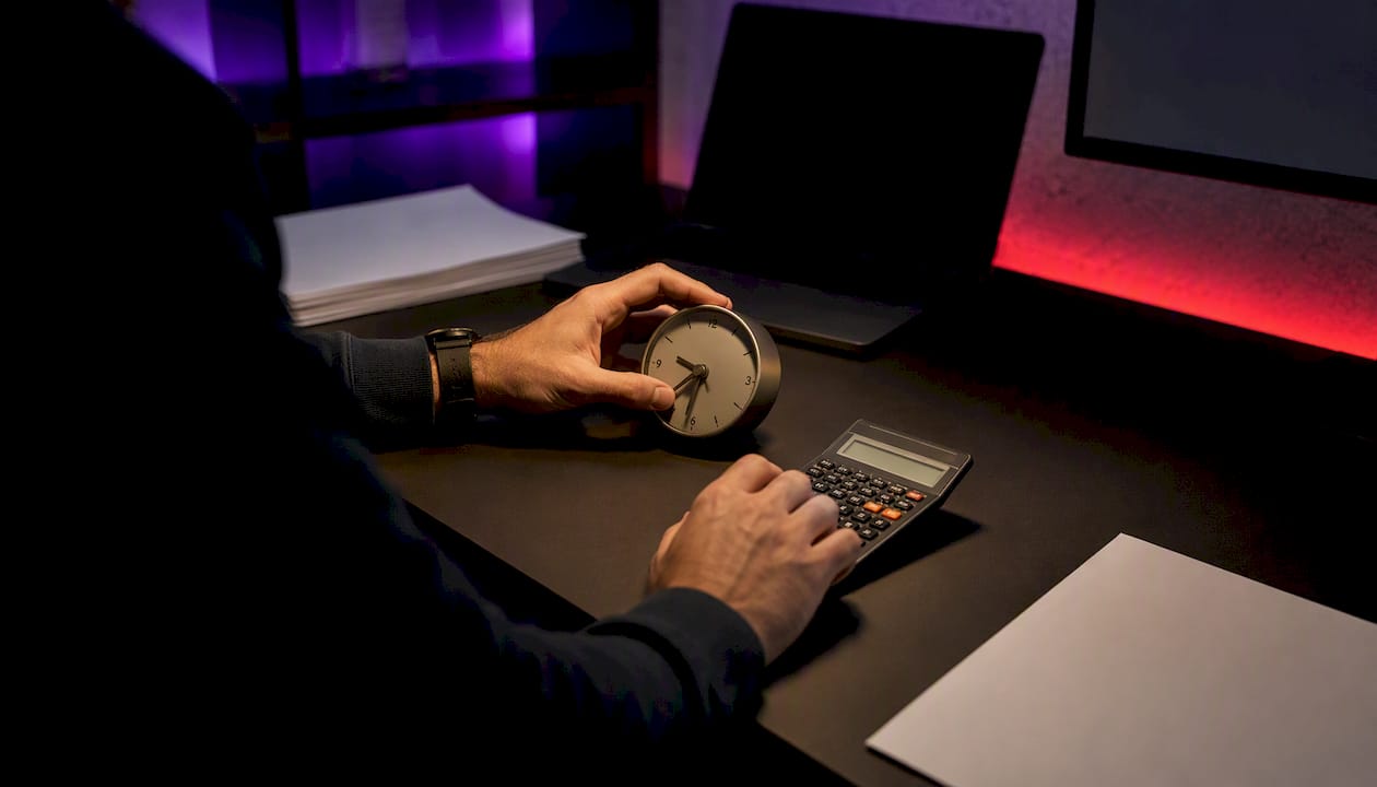 Trader adjusting manual trading tools