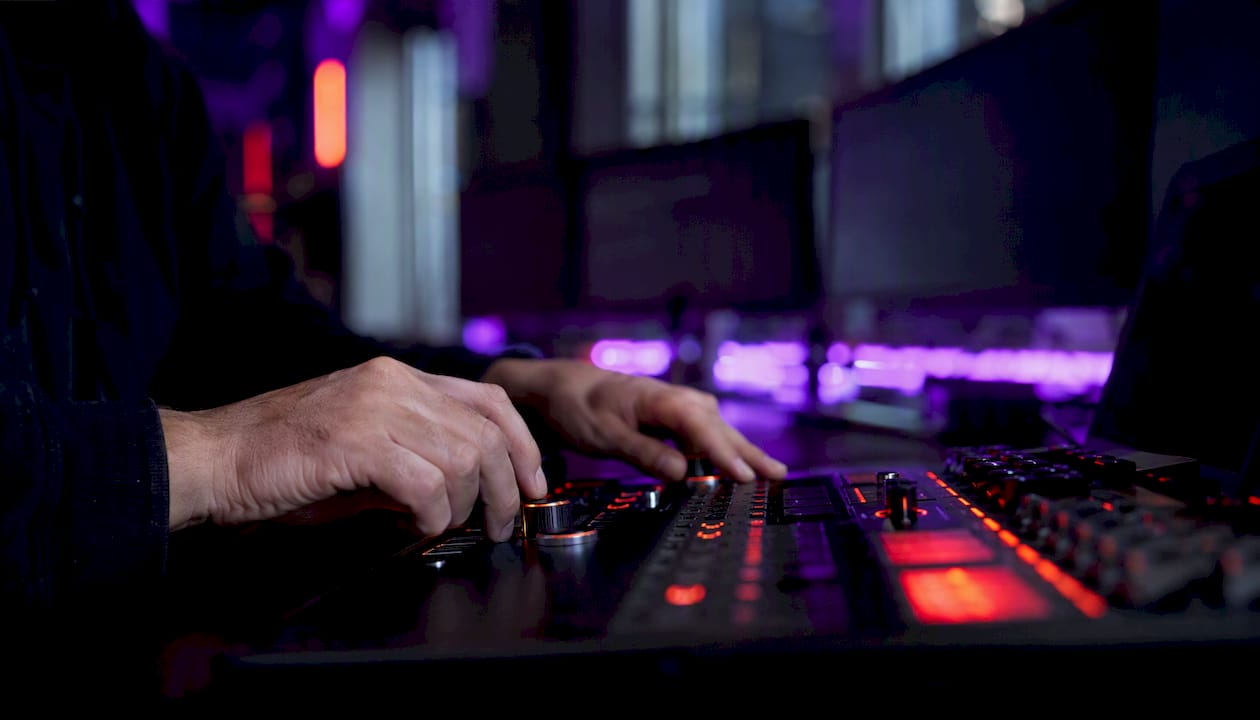 Trader adjusting algorithmic trading dials