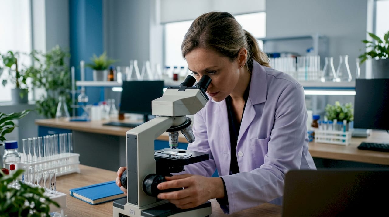 Scientist studying neurological iron metabolism
