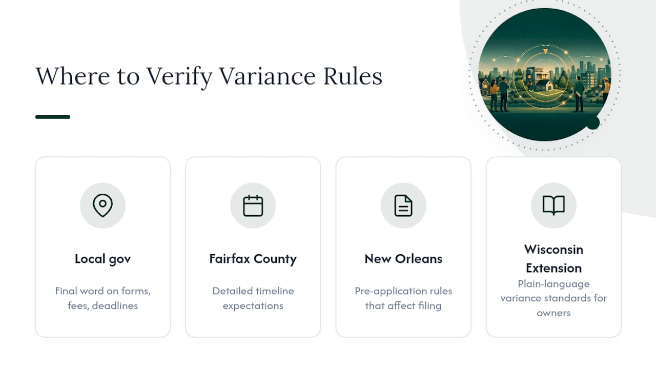 Where to Verify Your Local Variance Rules — overview diagram