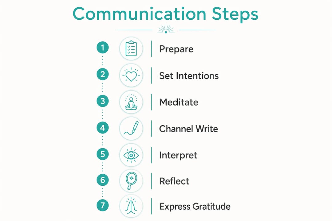 Infographic showing spirit guide communication steps