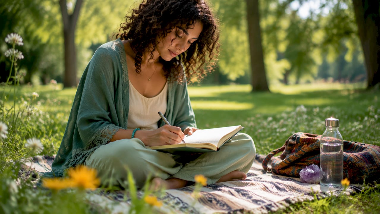 Person journaling after soul retrieval session