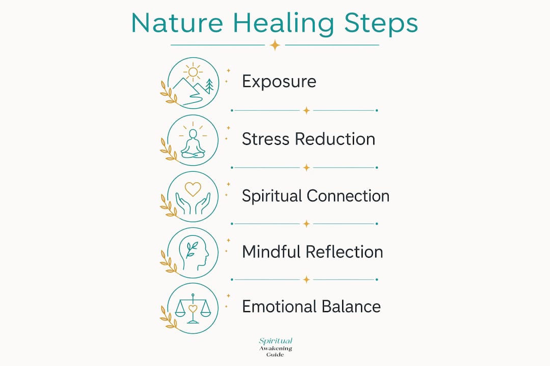 Infographic illustrating stages of nature healing process