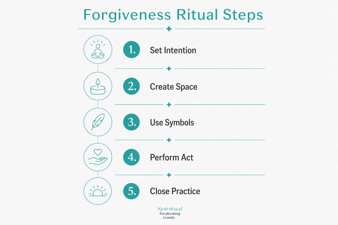 Forgiveness Ritual for Healing: A Practical Guide 2 Infographic showing steps for forgiveness ritual