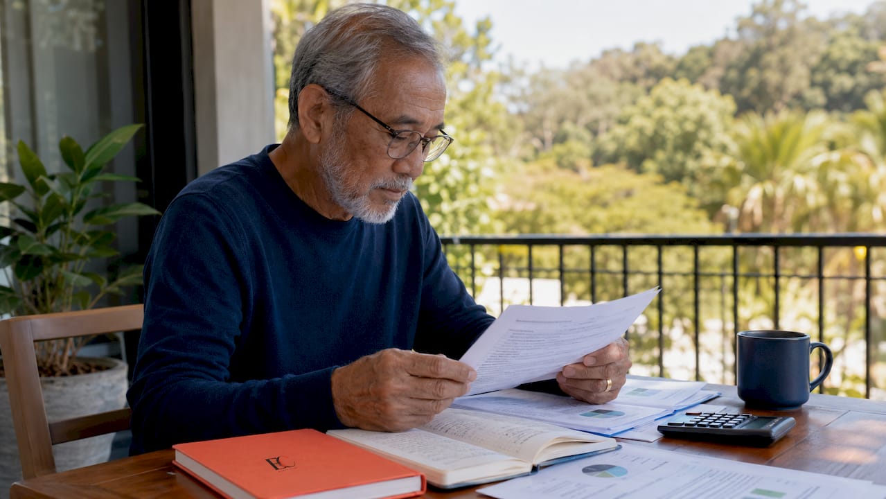 What is a retirement budget: your 2026 Singapore guide 2 Hands reviewing retirement expense documents