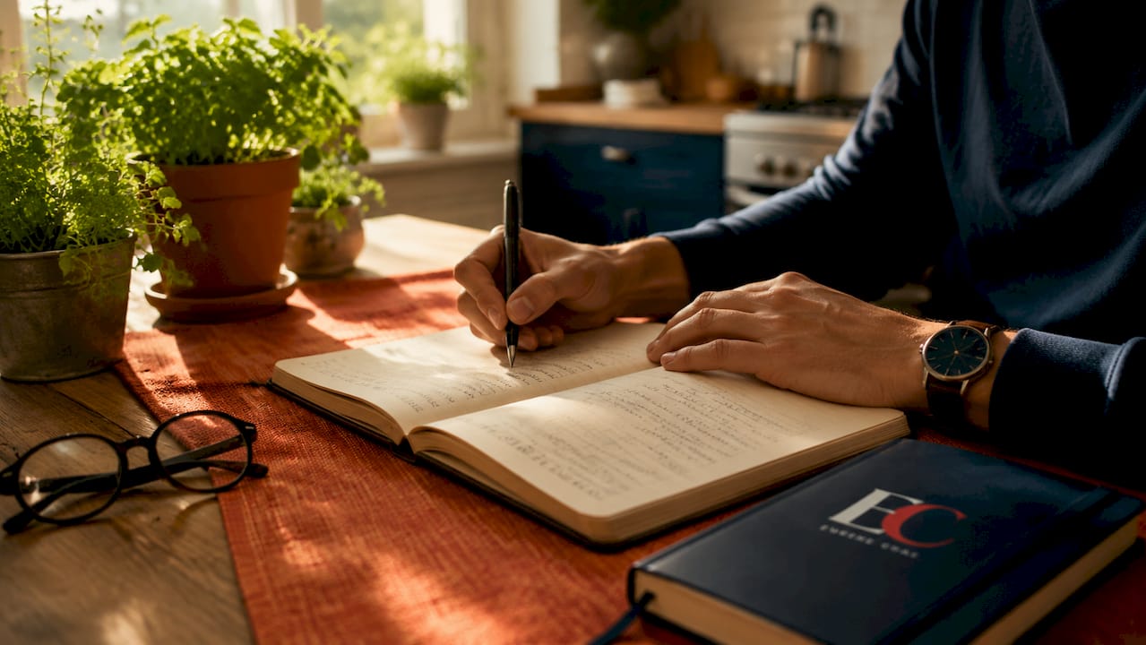Singapore capital gains tax explained: 2026 guide 2 Hands writing investment records in ledger