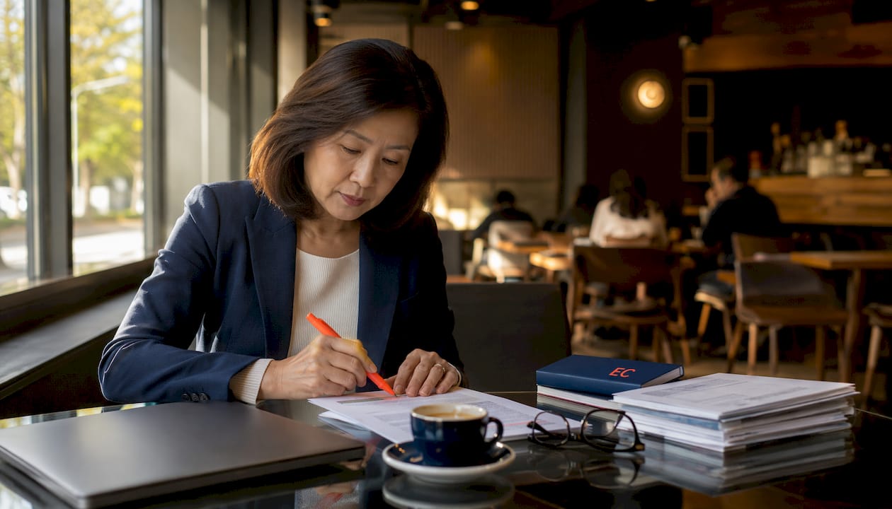 Singapore foreign investment rules explained for UK investors 2 Investor reviewing foreign investment documents at desk