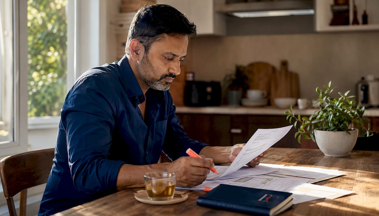 Role of financial statements in investing: your 2026 guide 2 Man reviewing printed financial statements