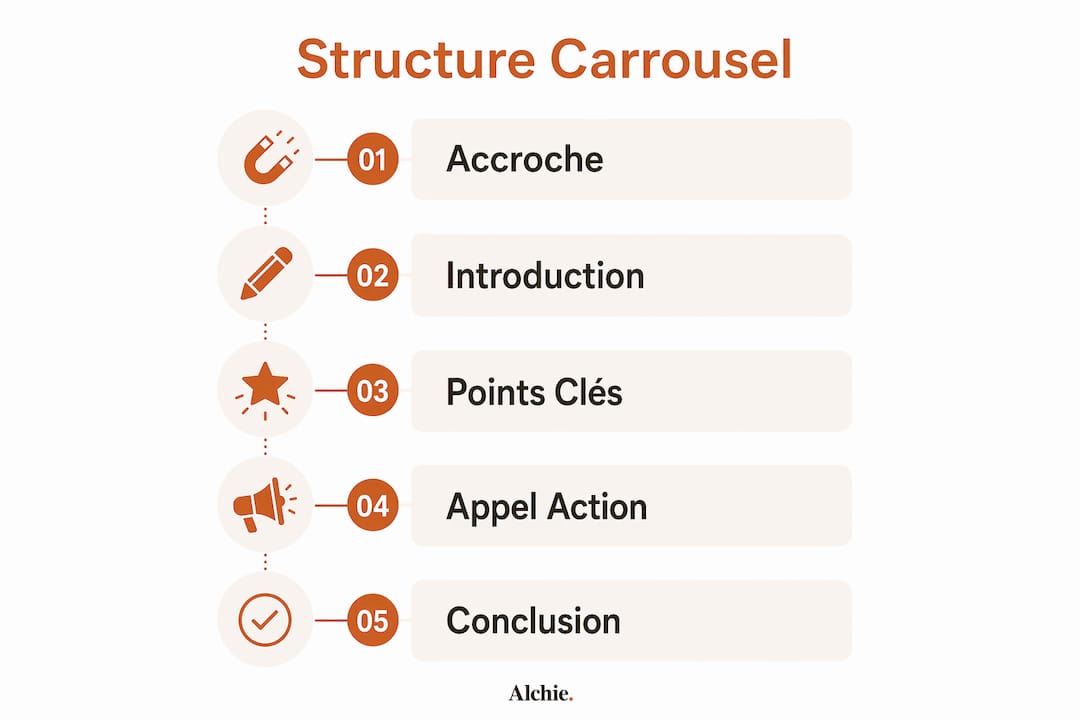 Découvrez en un coup d'œil la composition idéale d’un carrousel LinkedIn grâce à cette infographie.