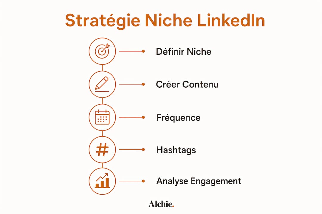 Infographie : les étapes clés pour réussir sa stratégie de niche sur LinkedIn