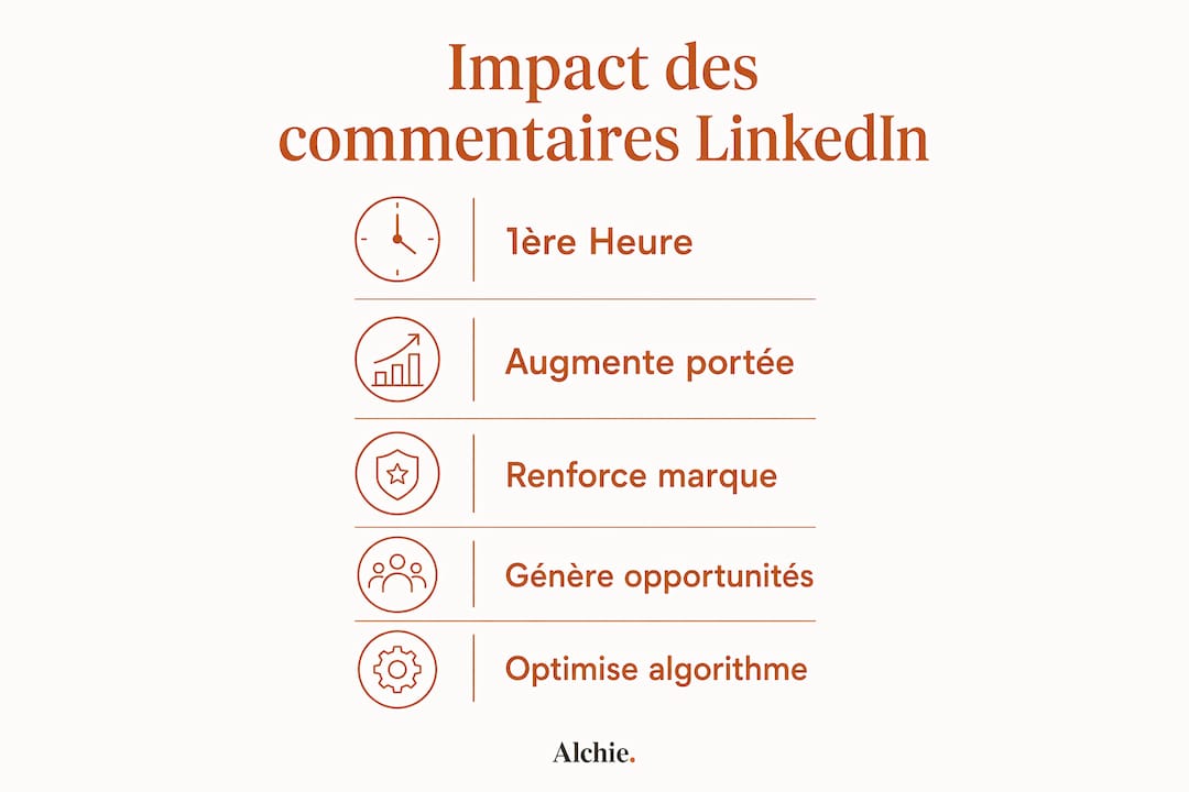 Visuel sur les effets majeurs des commentaires publiés sur LinkedIn