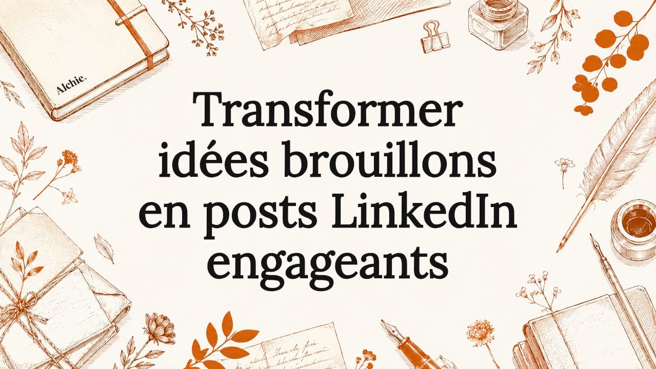 Transformer idées brouillons en posts LinkedIn engageants